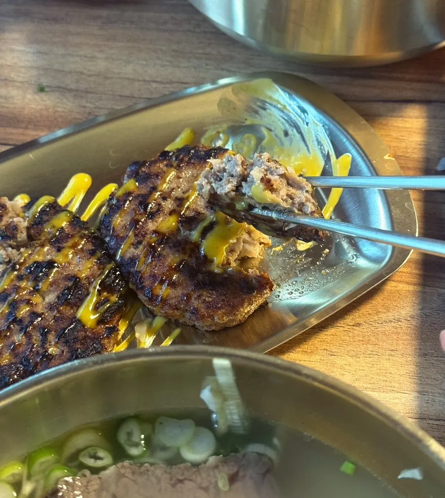 Handmade tteokgalbi with a soft interior