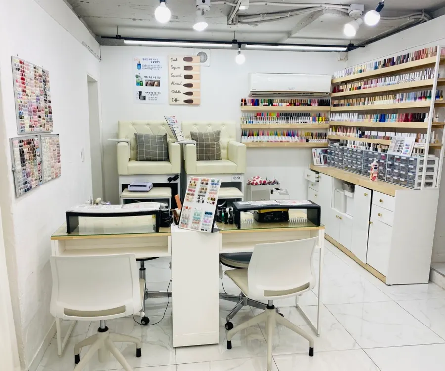 White-toned nail and pedicure service area