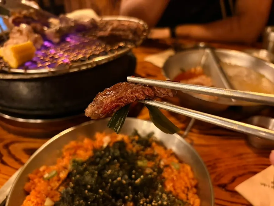 고기 식사 상차림