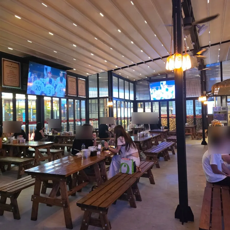 Spacious seating area suitable for group rentals