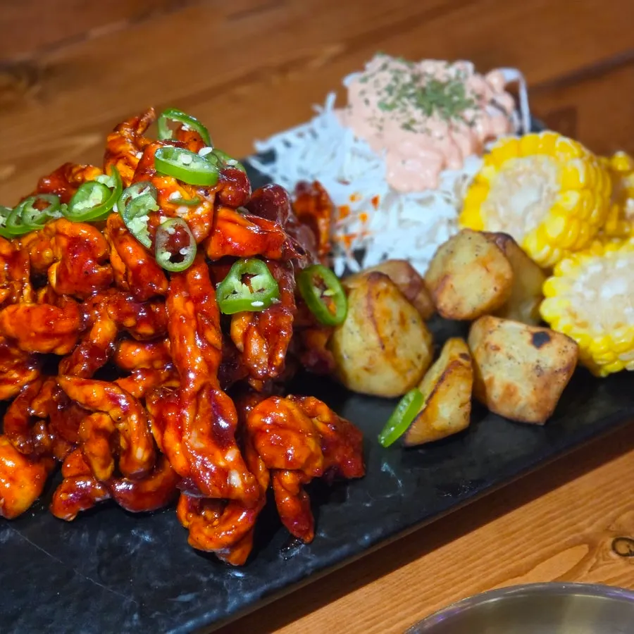 Signature charcoal-grilled seasoned chicken neck