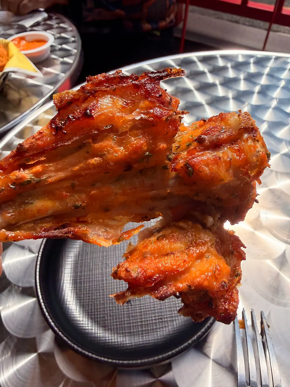 Close-up of the spicy crust on Gochu Basasak