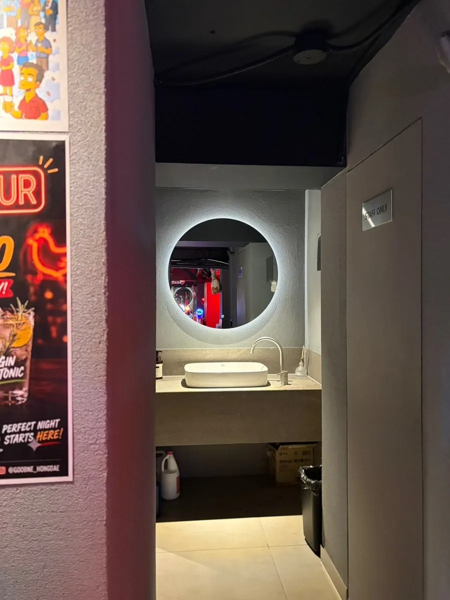 Clean bathroom in the newly opened store