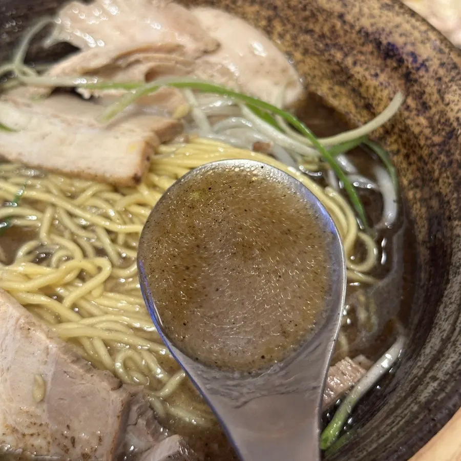 Tonkotsu ramen topped with bean sprouts