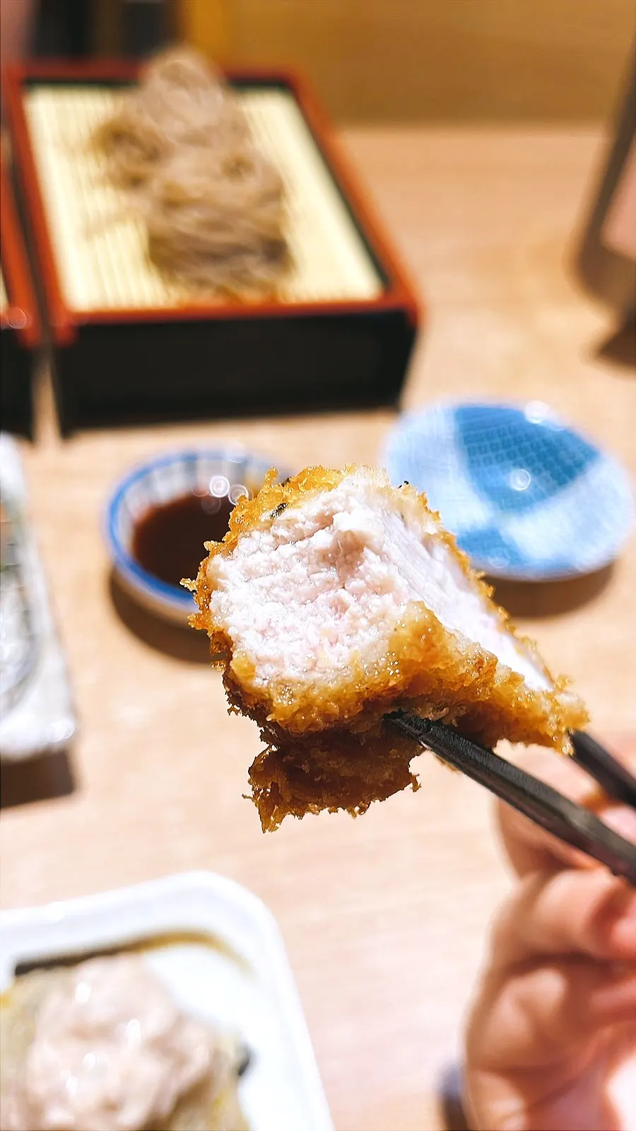 Cross-section of the thick katsu