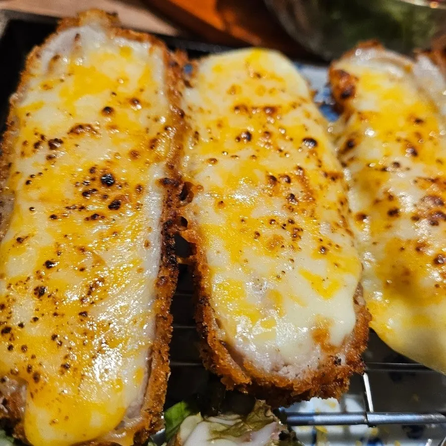 Snow Double Cheese Katsu with stretchy melted cheese