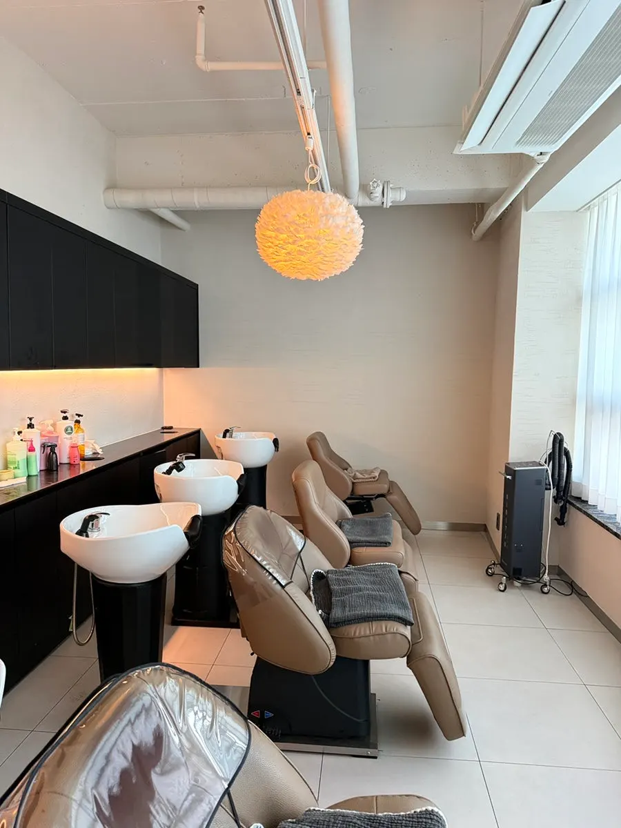Bright, quiet salon atmosphere early in the morning