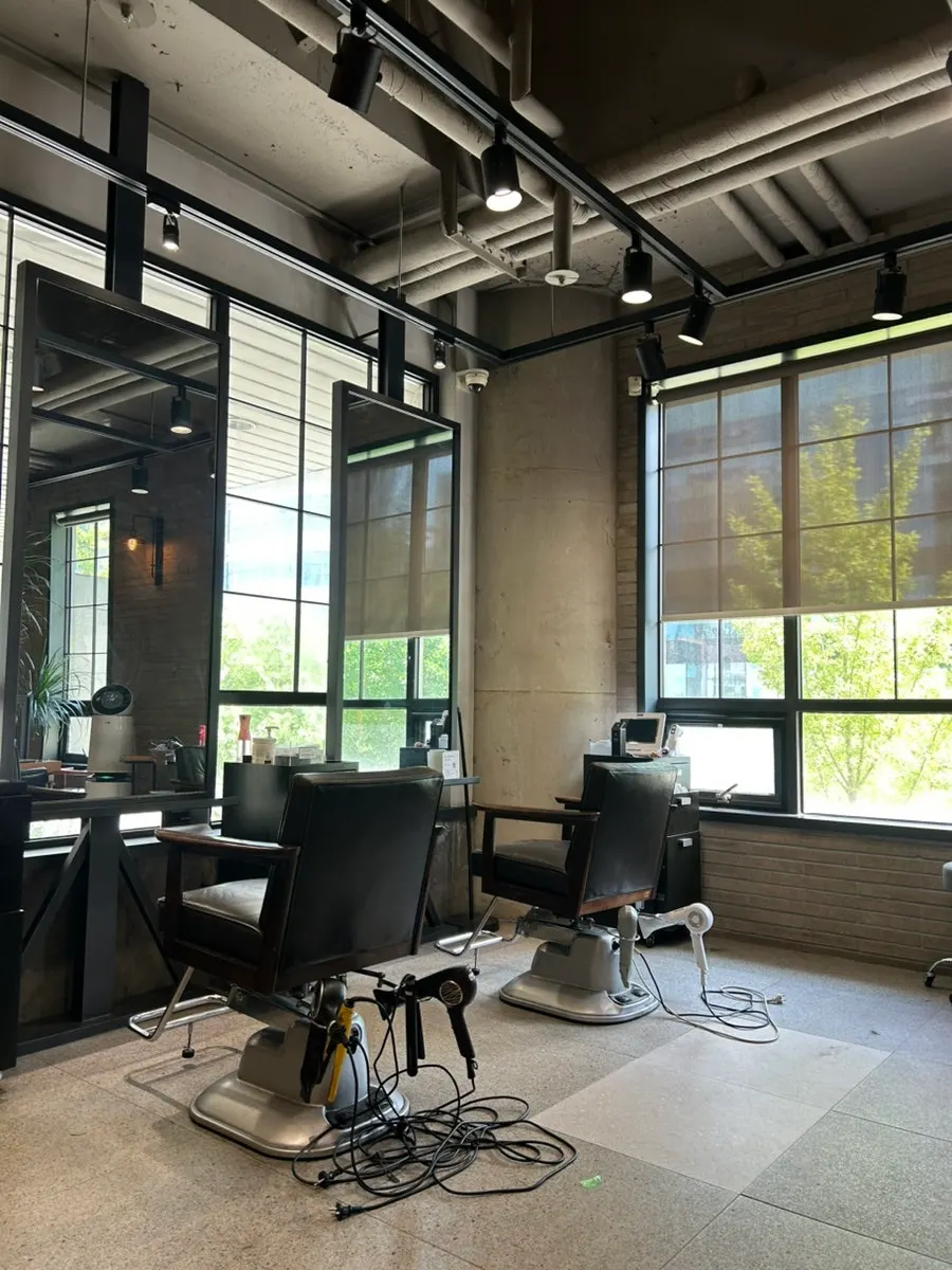 Salon interior showing the spacious treatment area
