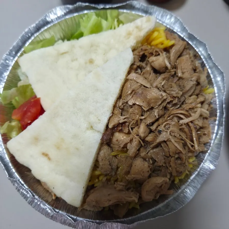 Chicken Platter taken home from Halal Steaks