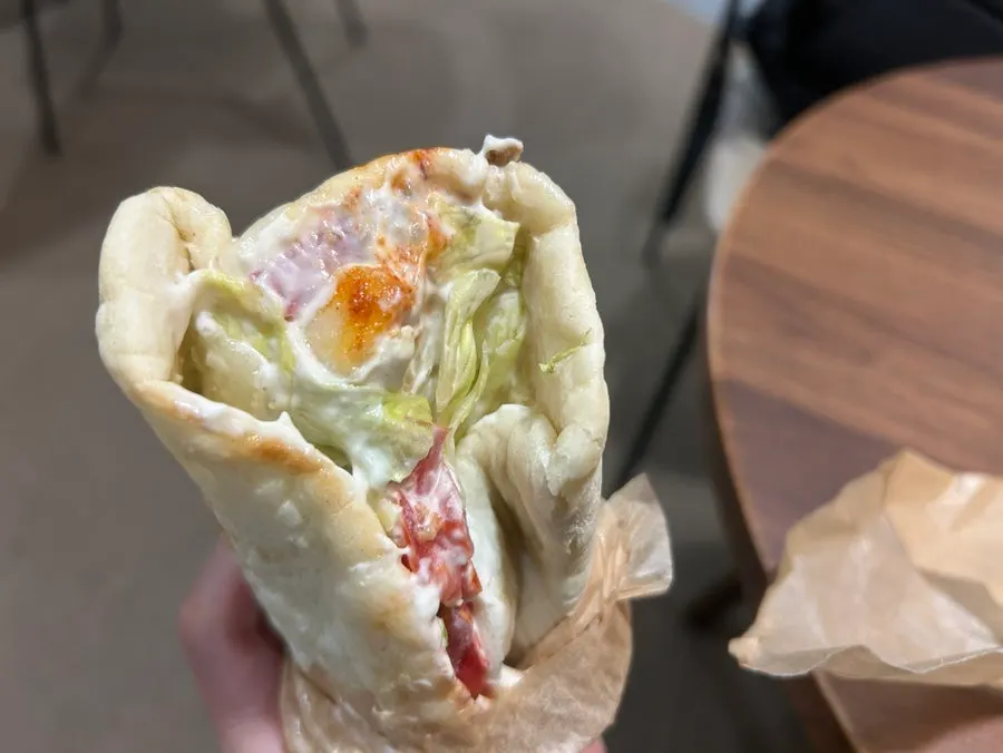 Pita bread gyro sandwich