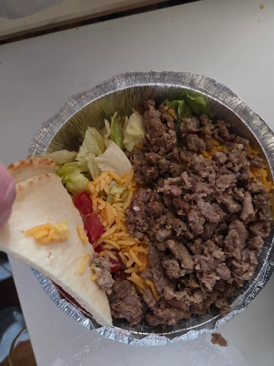 Gyro platter full of meat