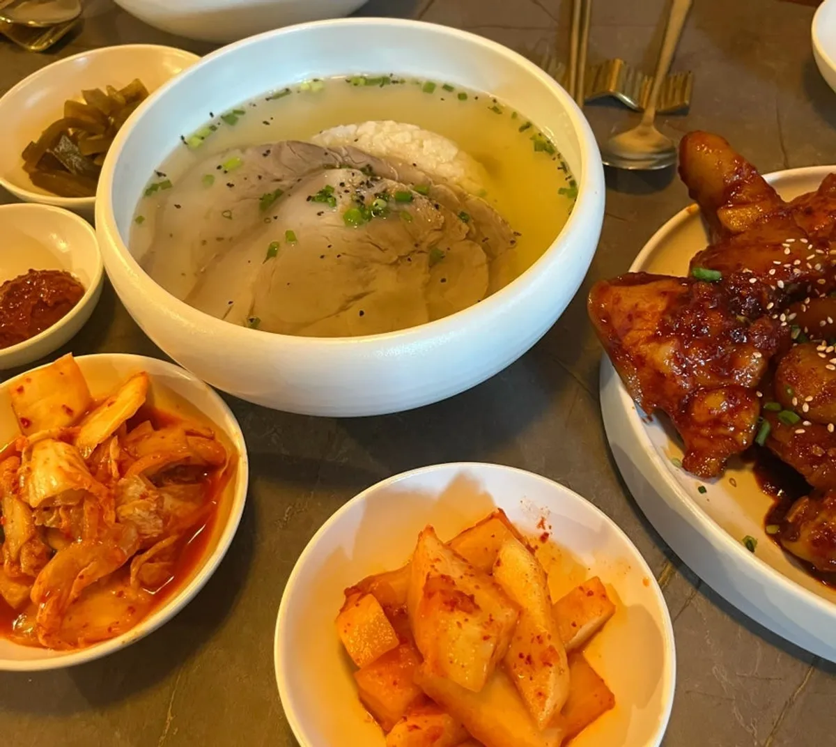 Generous portion of braised pork tails