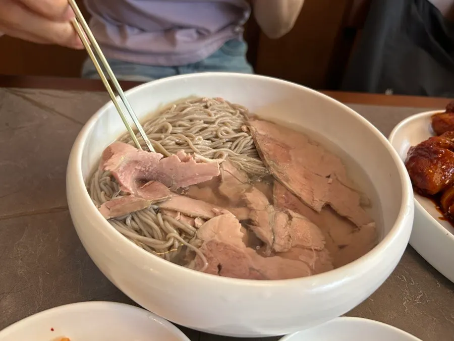 A bowl of Anok’s Pyongyang naengmyeon