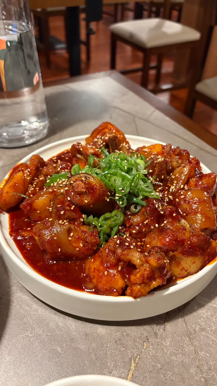Neatly presented Korean meal