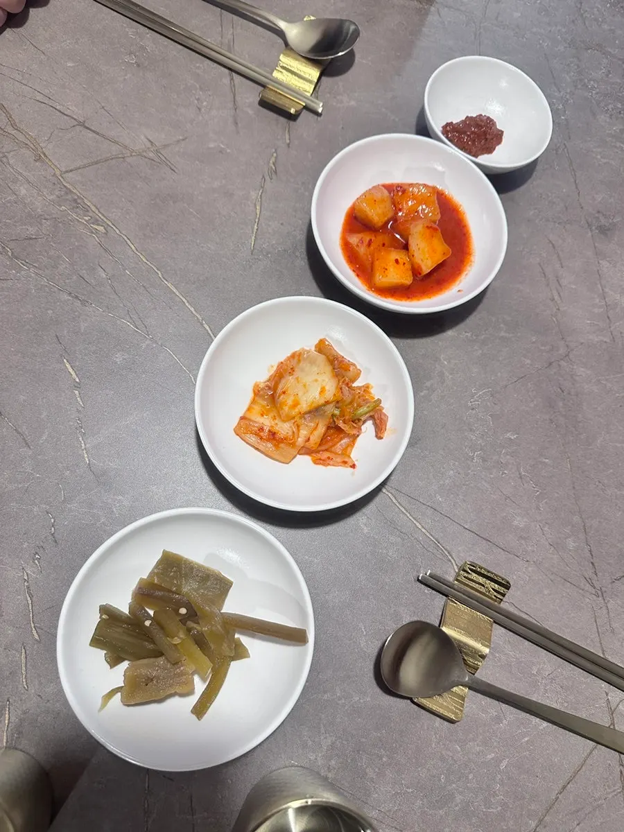 Anok Korean meal table spread