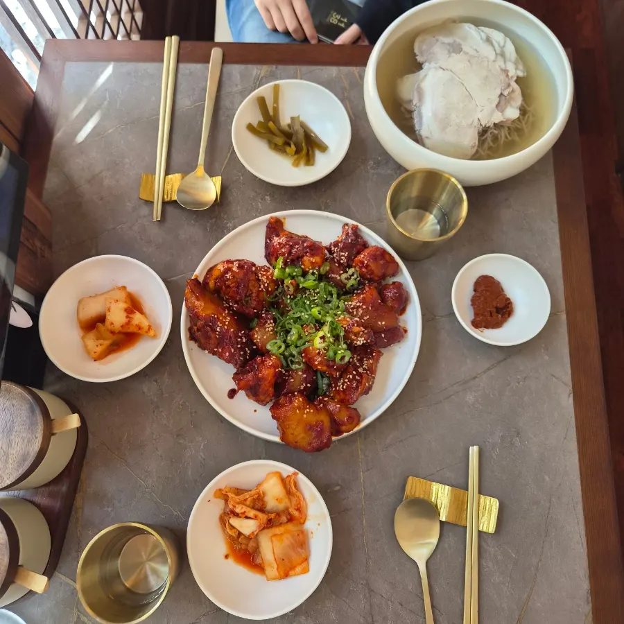 Chewy braised pork tail at Anok, a hanok-style restaurant in Hongdae