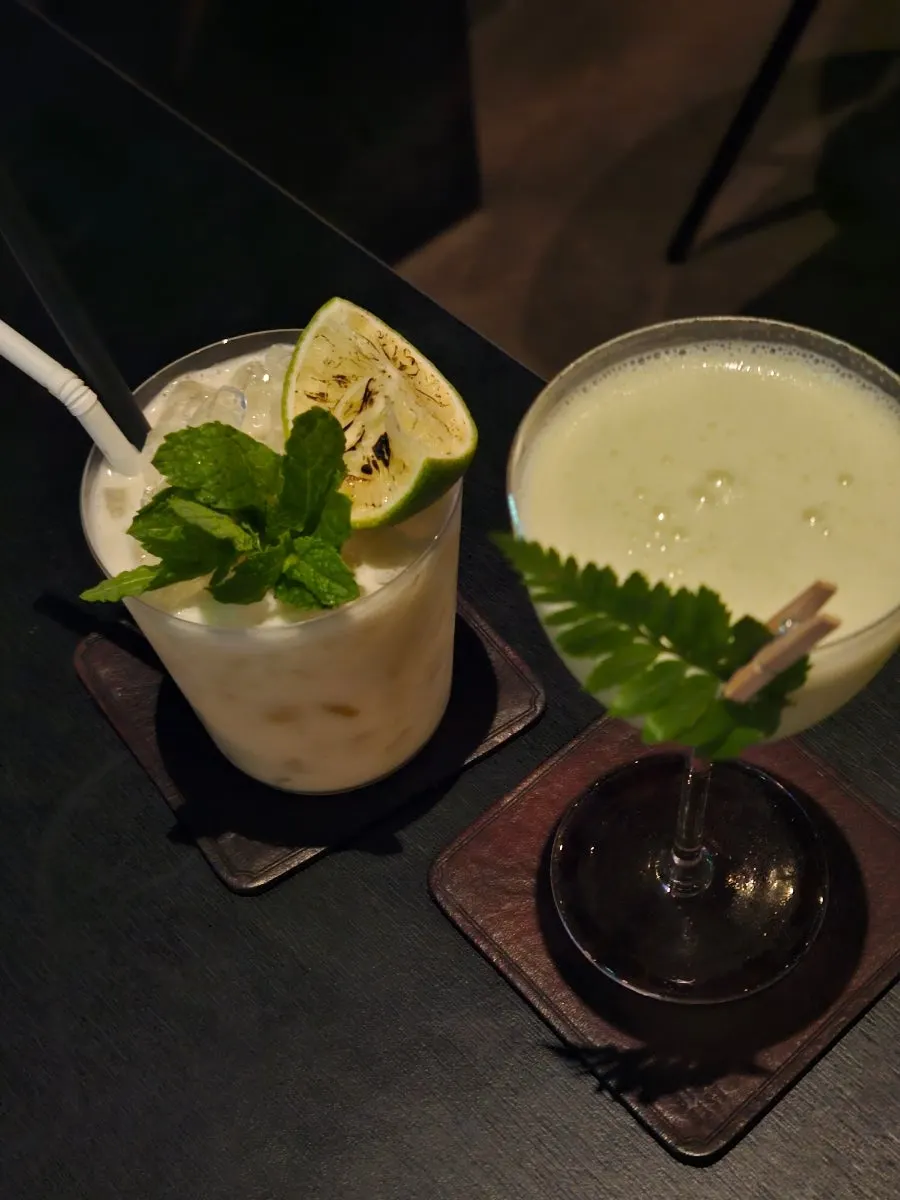 Signature cocktails ordered at Bitters