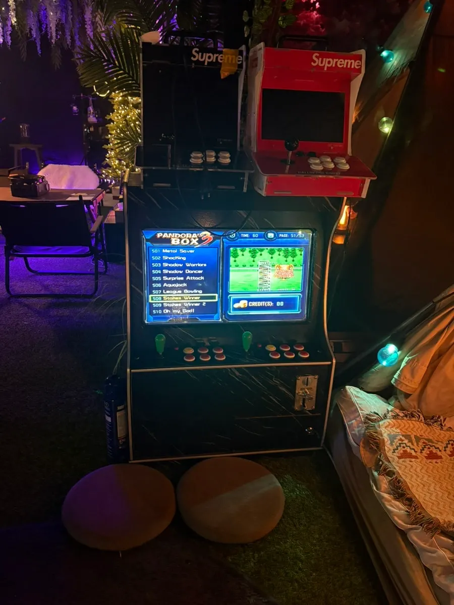A seat set up with a Nintendo console