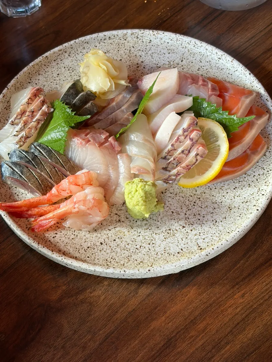 Assorted sashimi with several types of fish