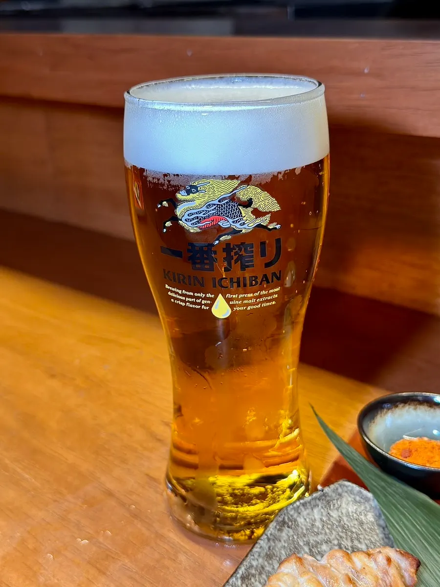 기린 생맥주 한 잔