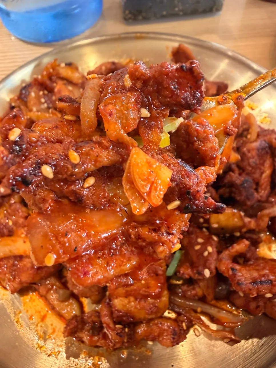 Rice mixed with stir-fried bulgogi