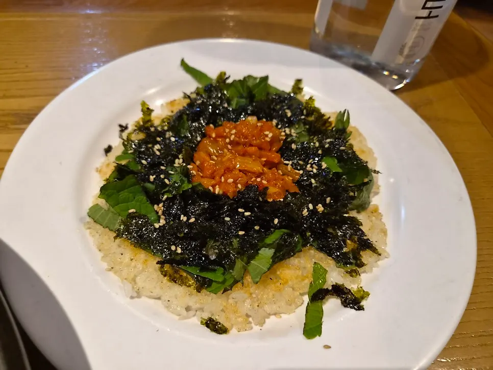 Ongbap mixed into the leftover jjimdak sauce