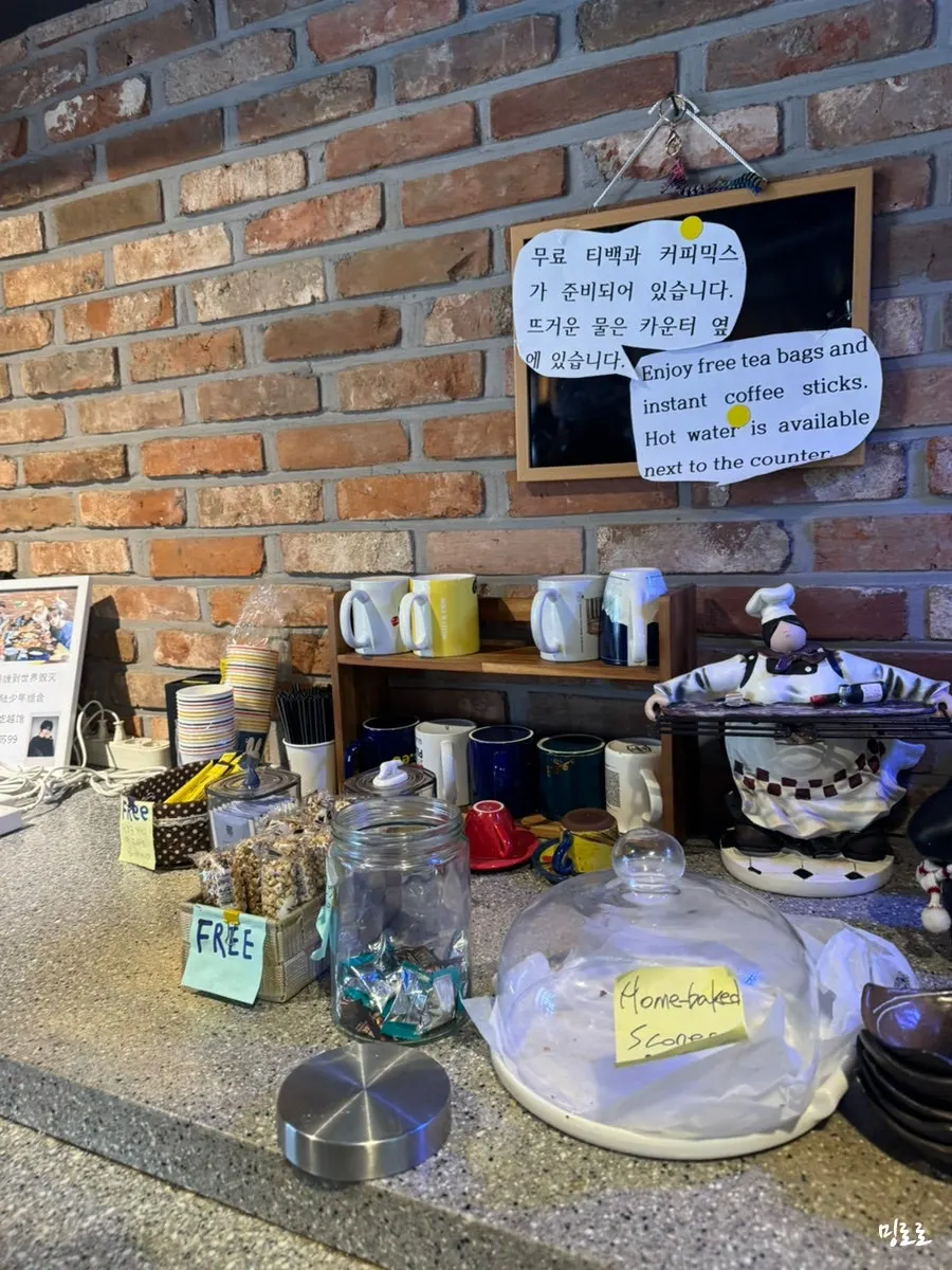 Dessert corner with homemade scones
