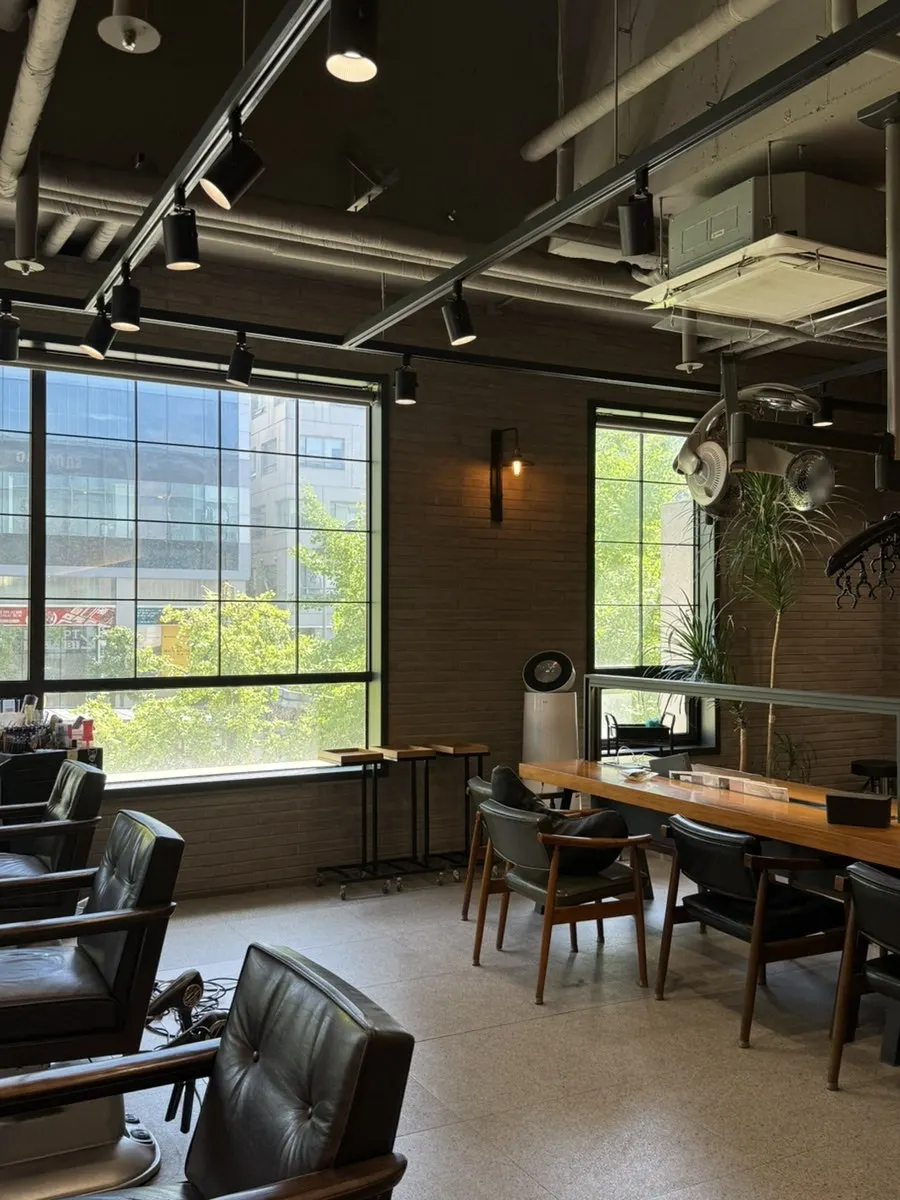 Window-side waiting area with a view outside