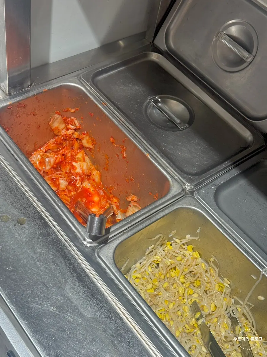 Small plates and 3 side dishes at the self-serve bar