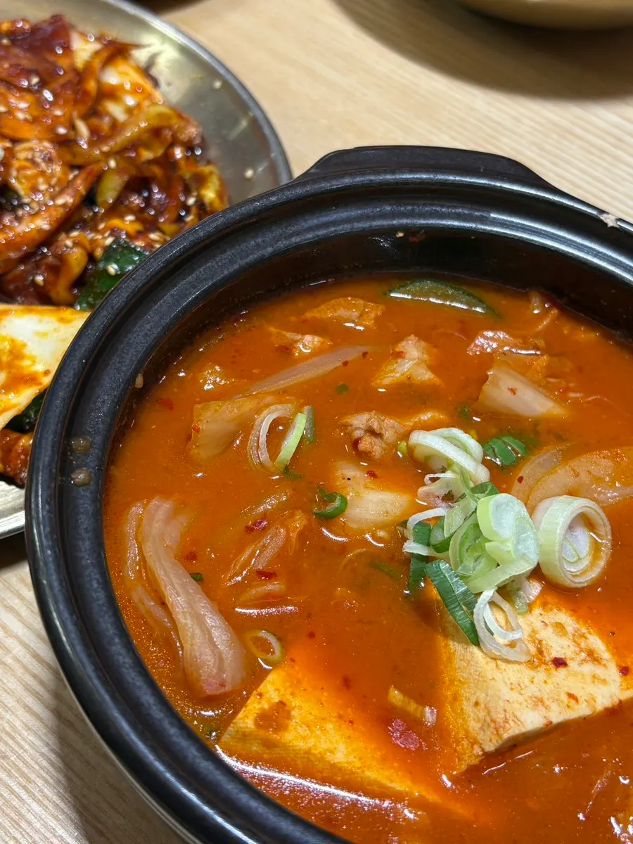 Pork kimchi jjigae ordered spicy
