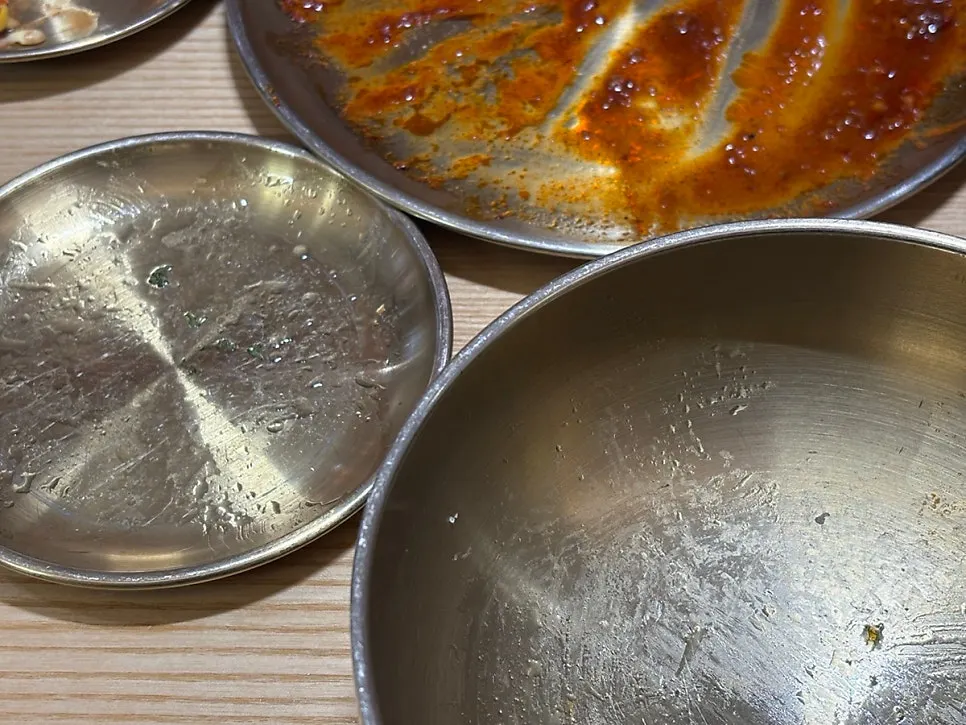 A home-style table spread at Bap Jangin Hongdae Branch