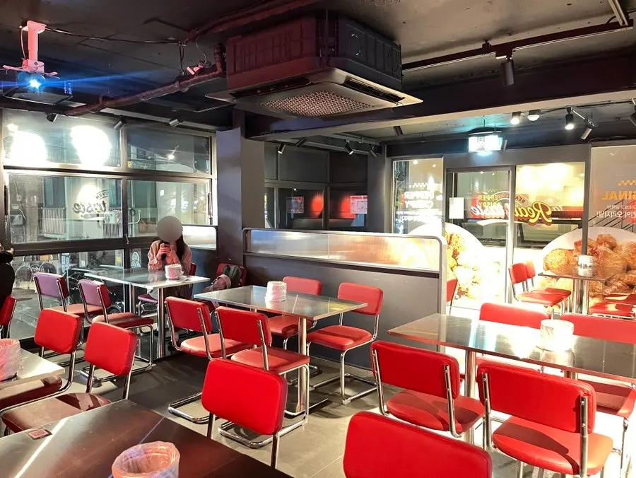 Large table seating on the 2nd floor