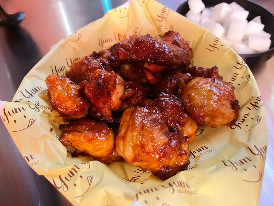 A full serving of Volcano boneless chicken