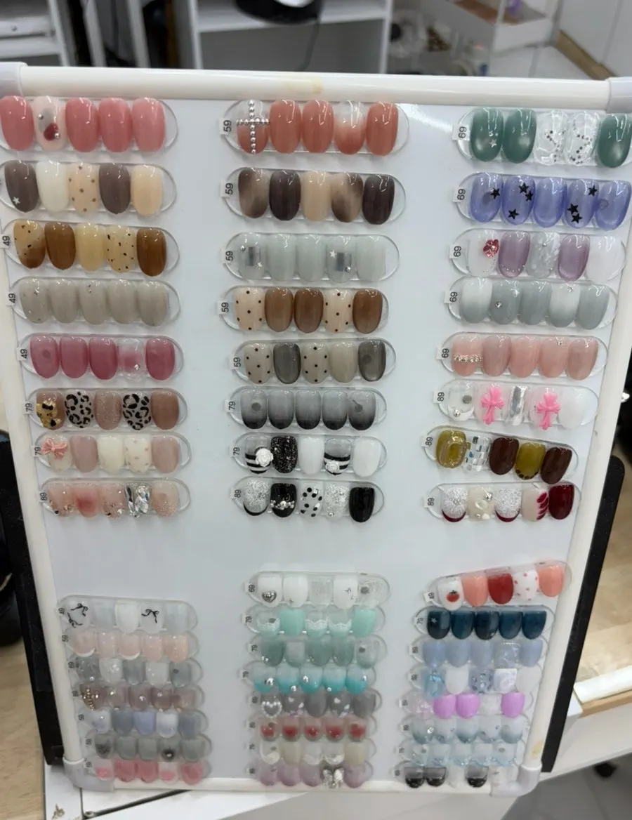 Neatly organized nail area