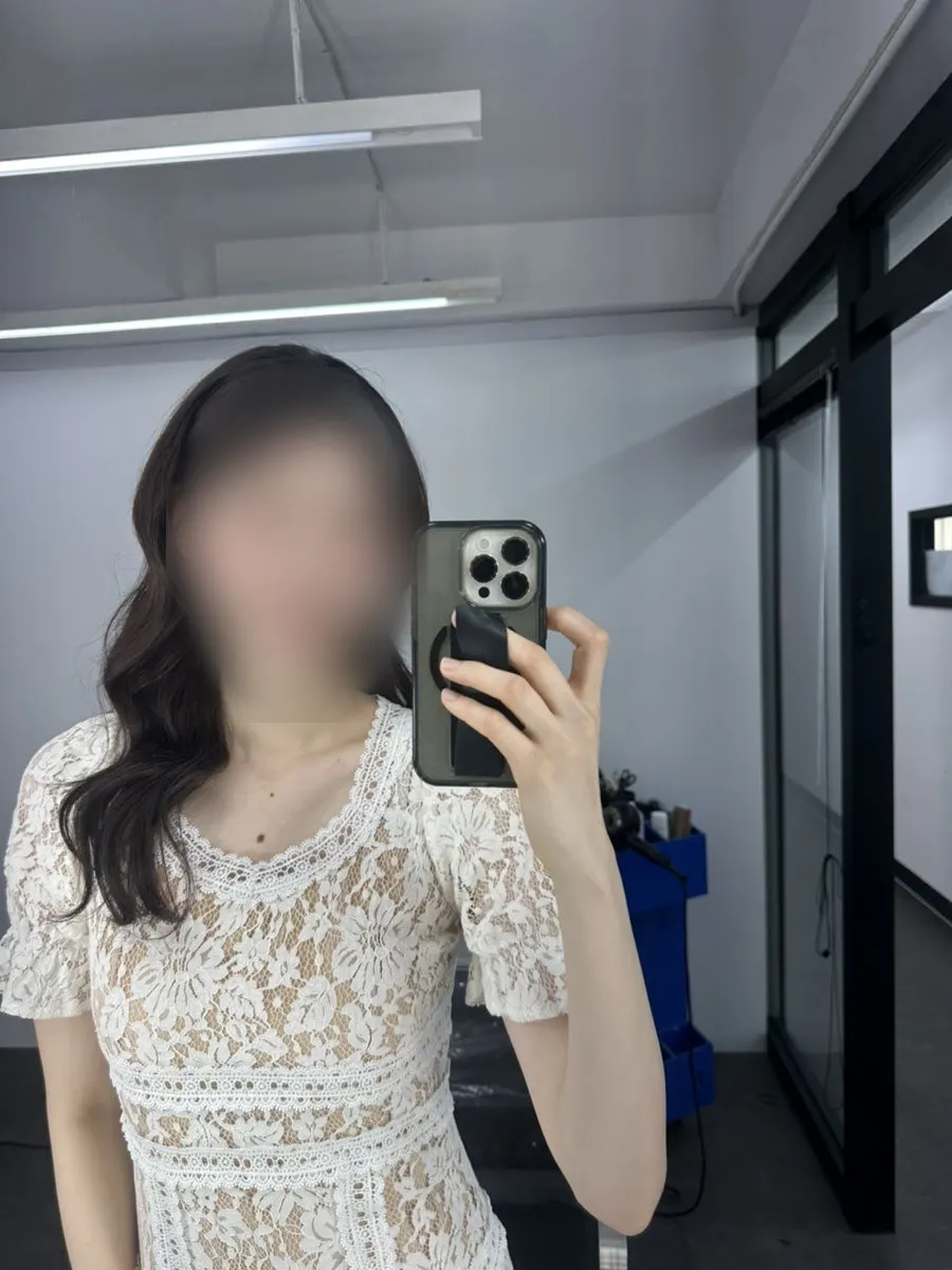 Finished dress fitting makeup with a glowing skin finish