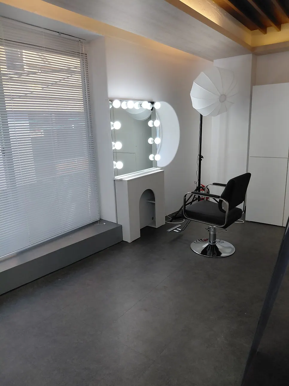 Spacious, clean interior of Today Makeup