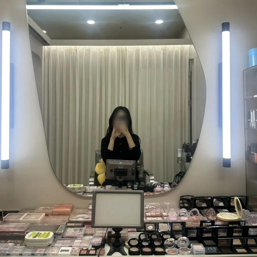 메이크업 전 맨얼굴 비포 사진