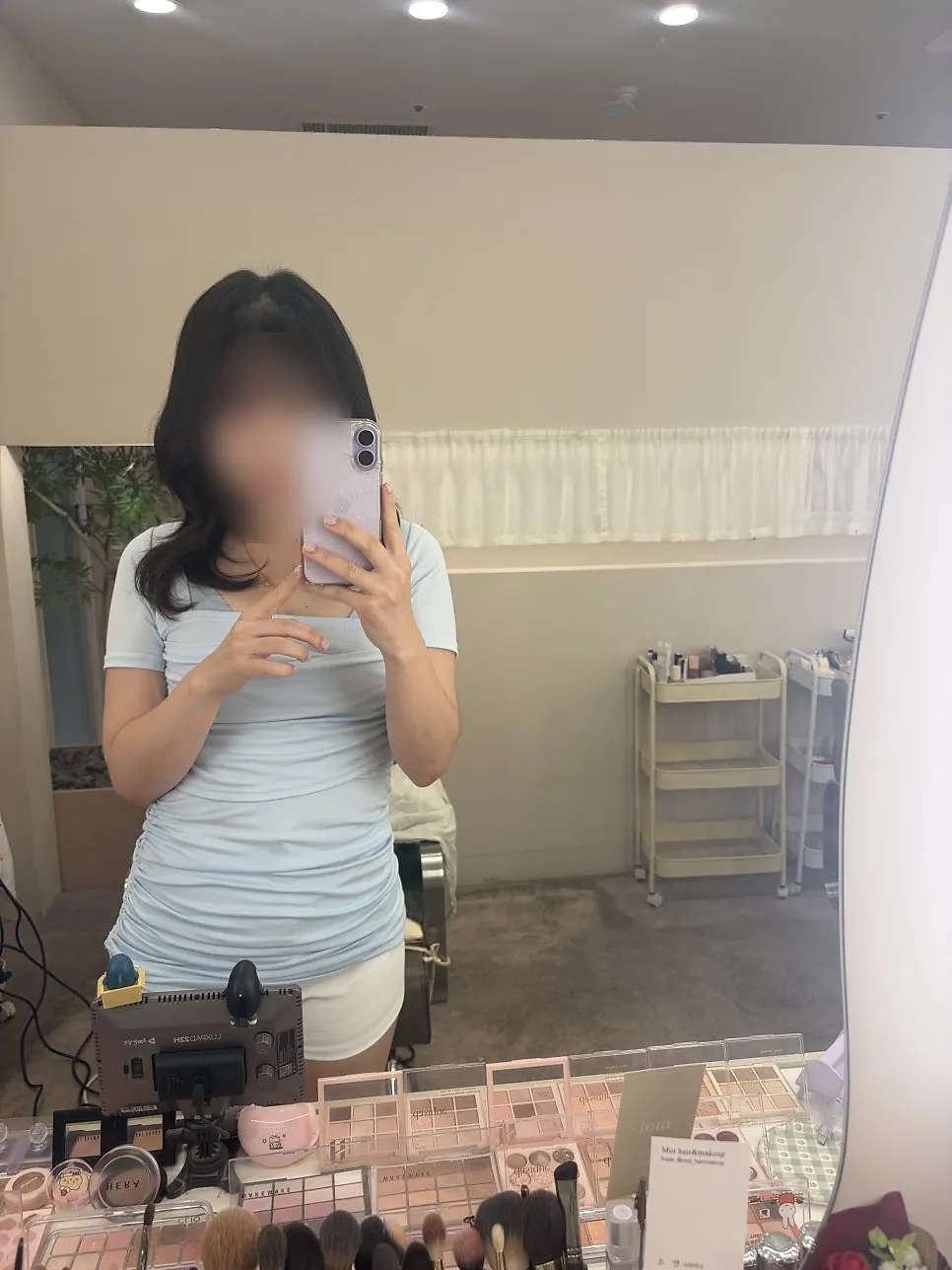 샵에서 찍은 헤메 완성 세로 사진