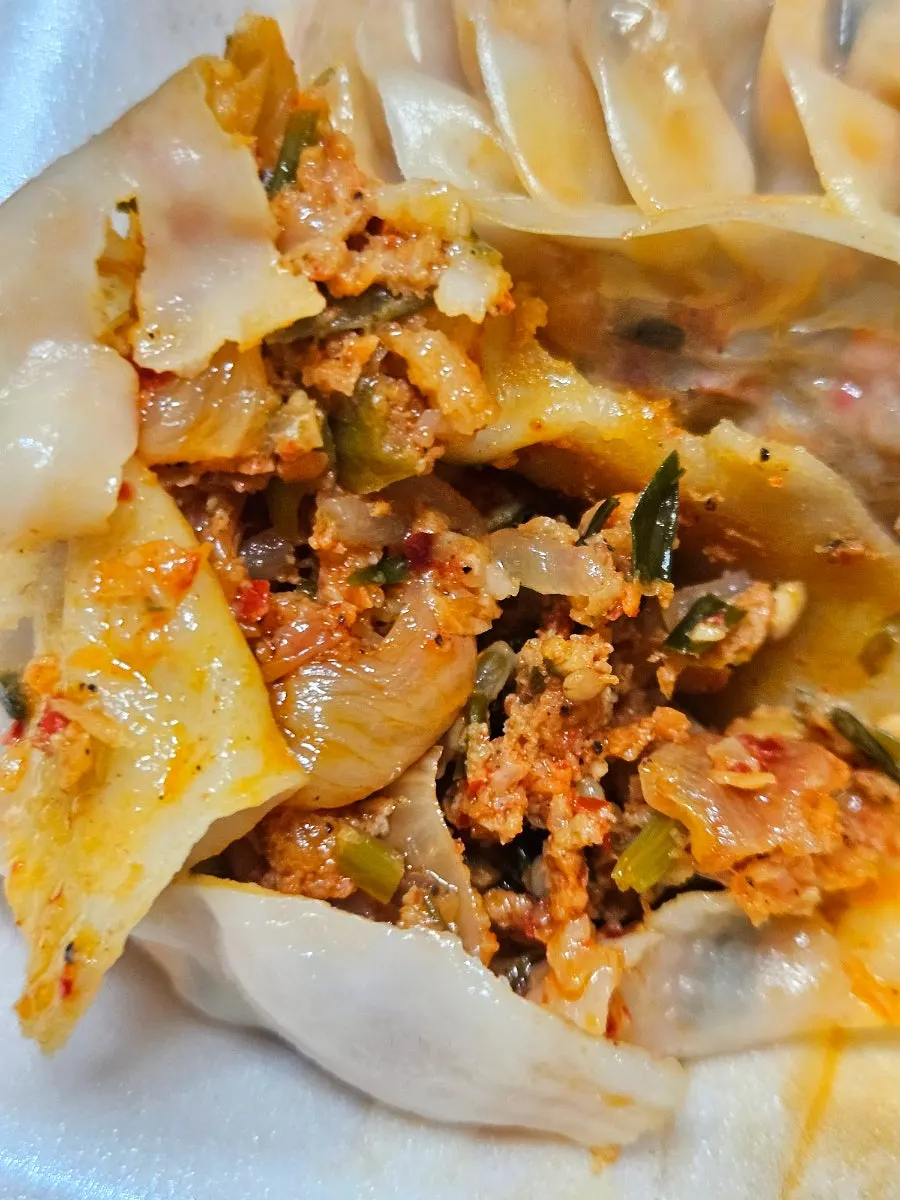 Large kimchi mandu from MANDOO BAR