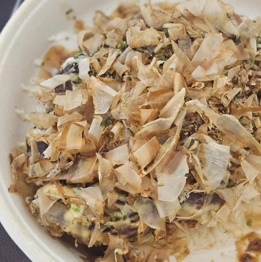 Okonomiyaki gyoza set up at home