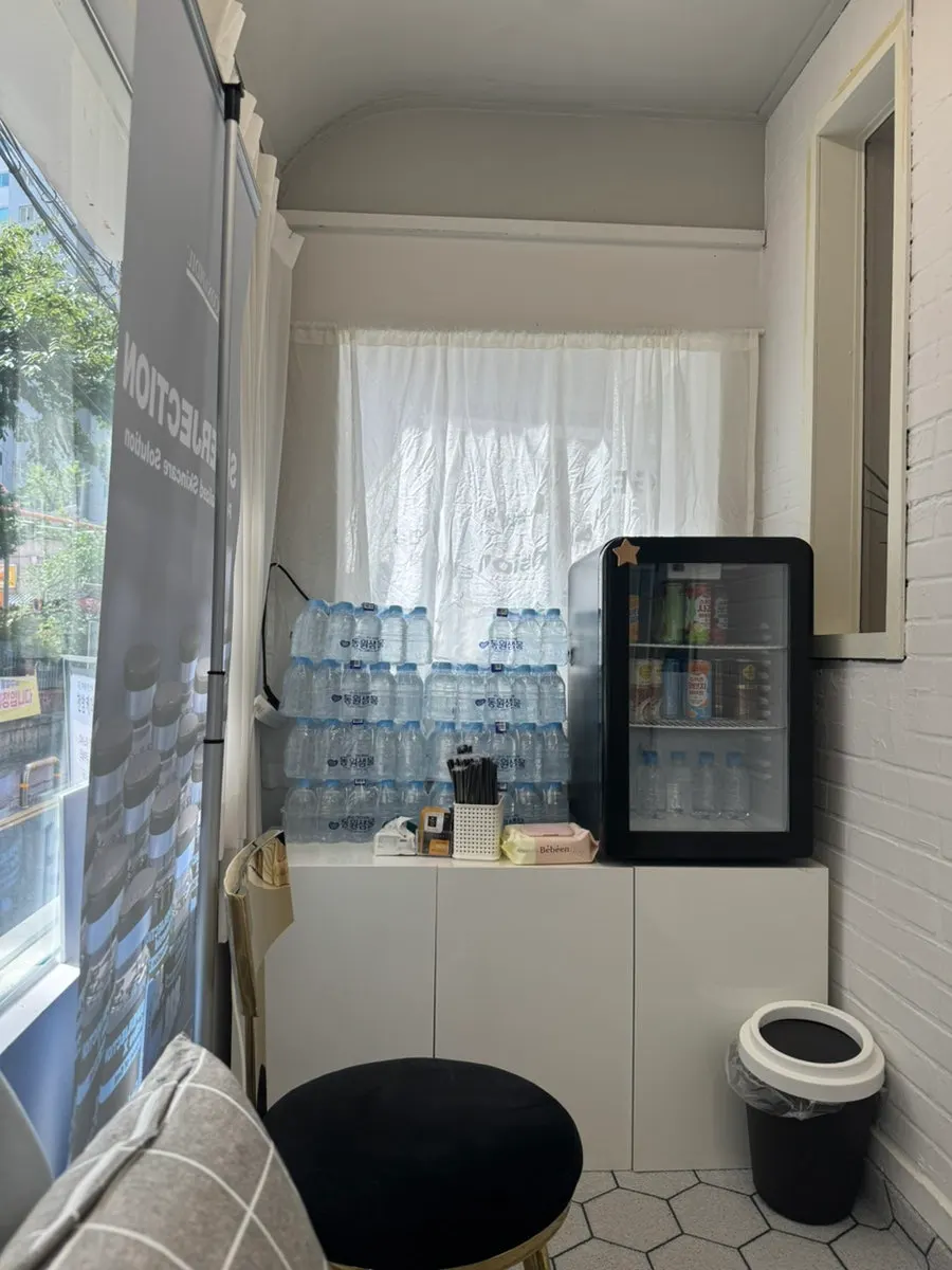 Waiting area inside the shop