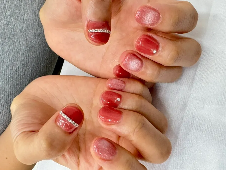 Dried rose pink nails, easy for everyday wear