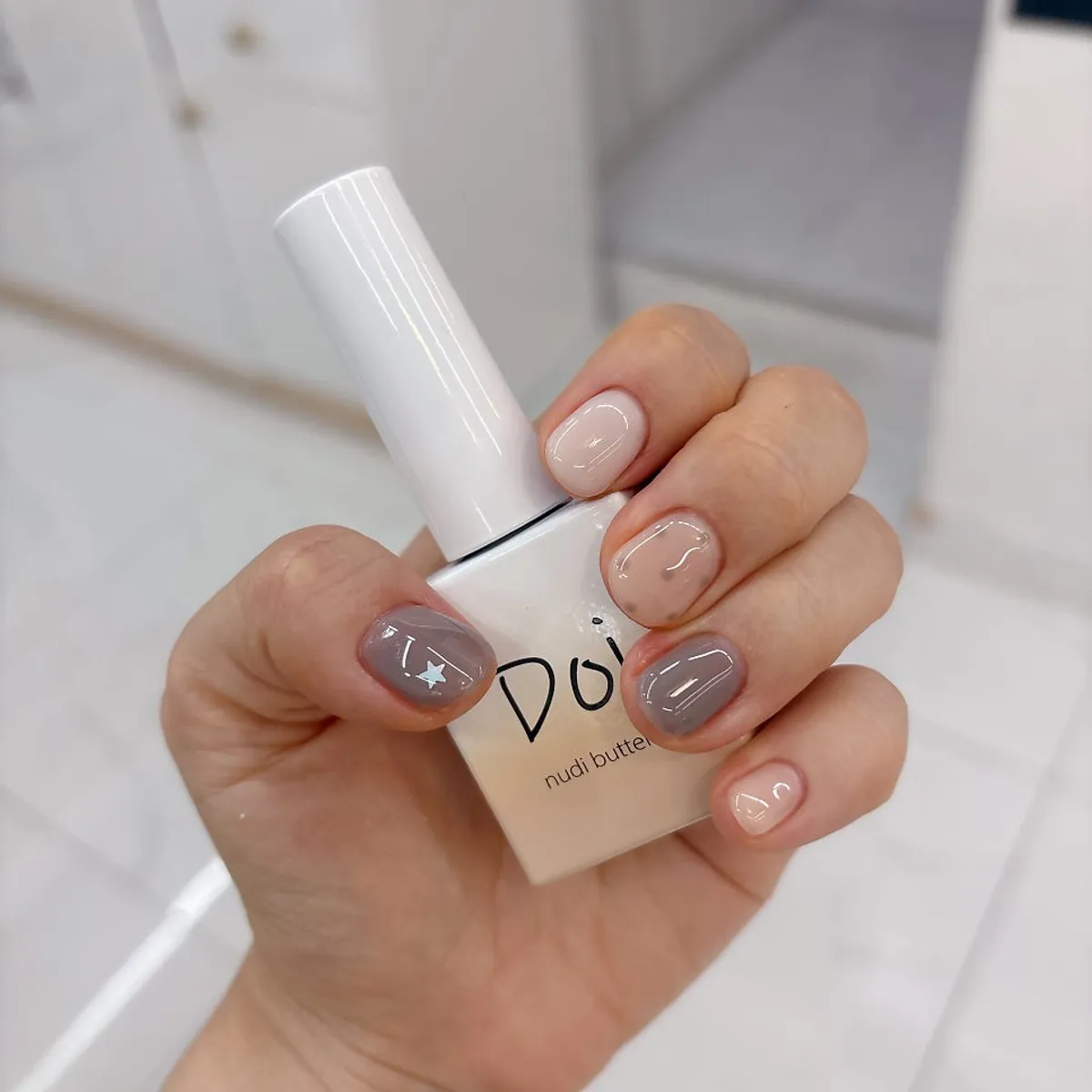 Finished monthly art nails at Byuazeu Hongdae Nail