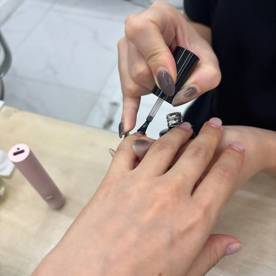 Clean bare nails after removal and care