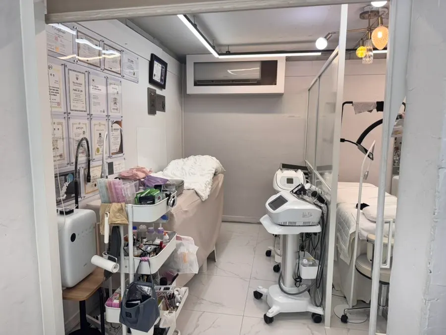 Treatment space further inside the shop