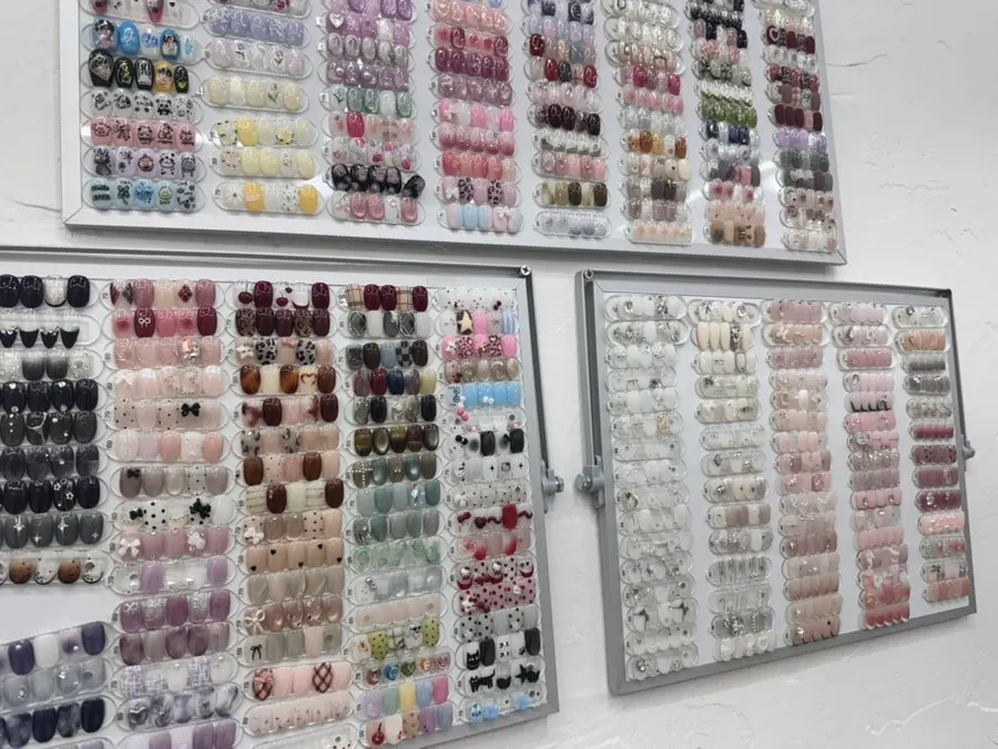 Collection of colorful nail art designs