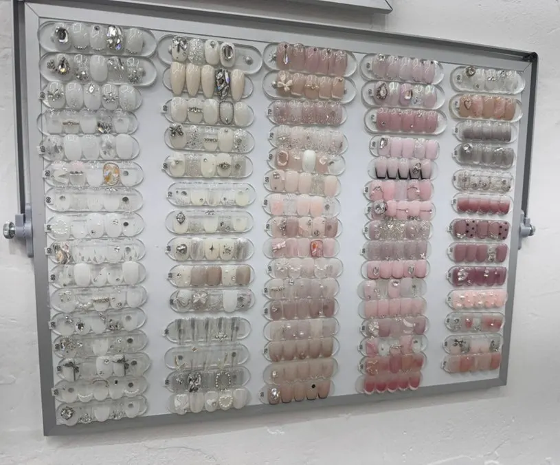 Wall of nail design samples