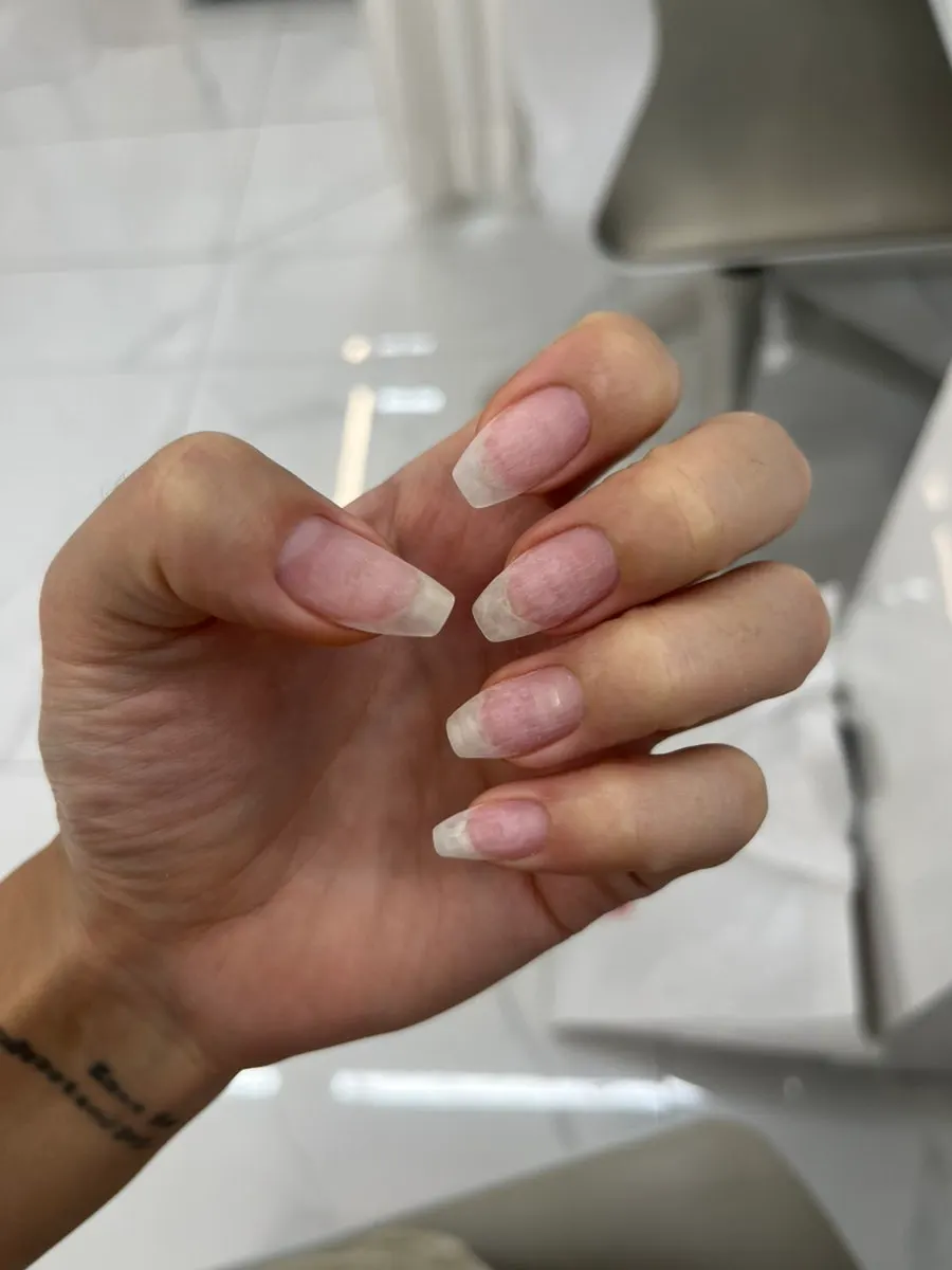 Bare nails with all the gel removed