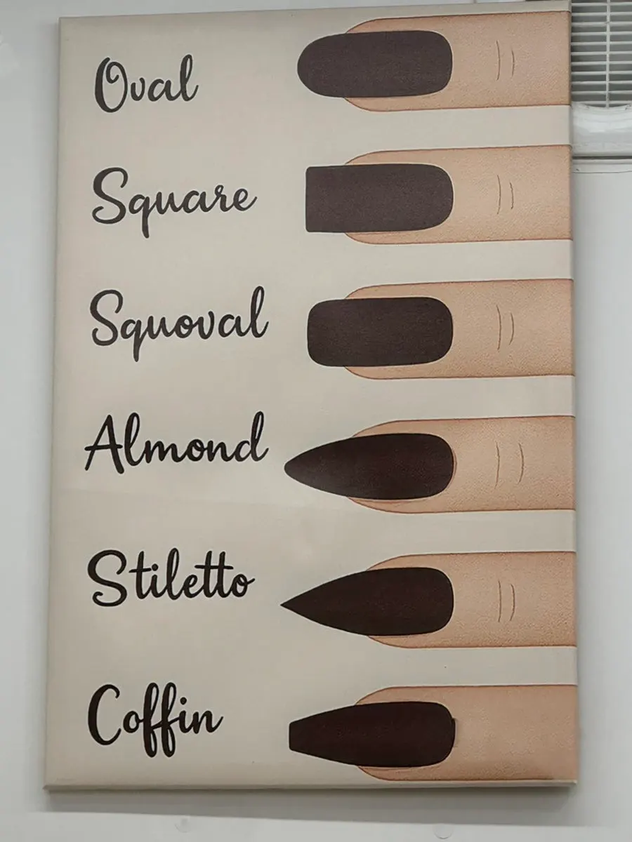 Nail art selected before the treatment