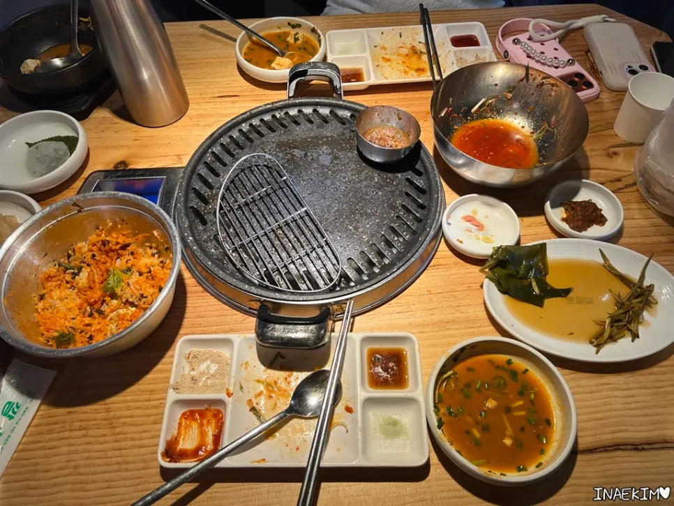 Meat table after the meal